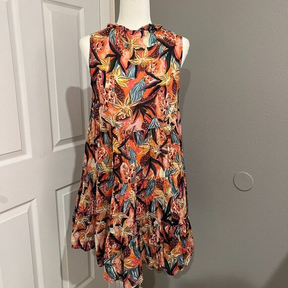 True Destinations Dresses & Skirts - True Destinations Resort Wear Tiered Cover Up Mini Dress Size Medium